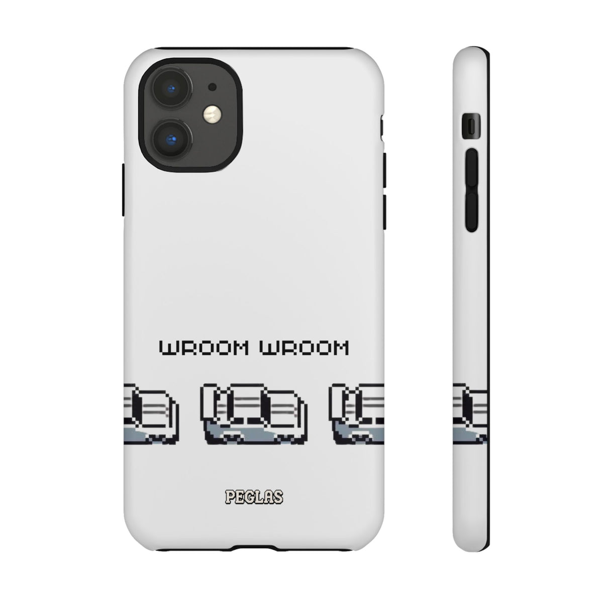 Retro Pixel Cars Phone Case — "Wroom Wroom" Tough Phone Cover
