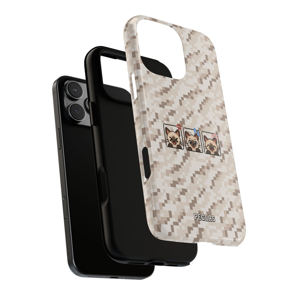 Pixel Cat Emojis Tough Phone Case