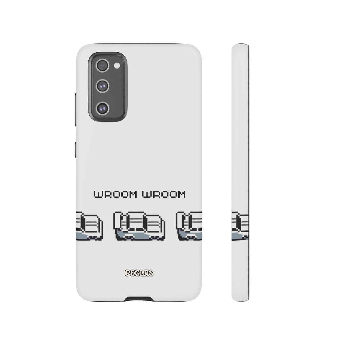 Retro Pixel Cars Phone Case — "Wroom Wroom" Tough Phone Cover