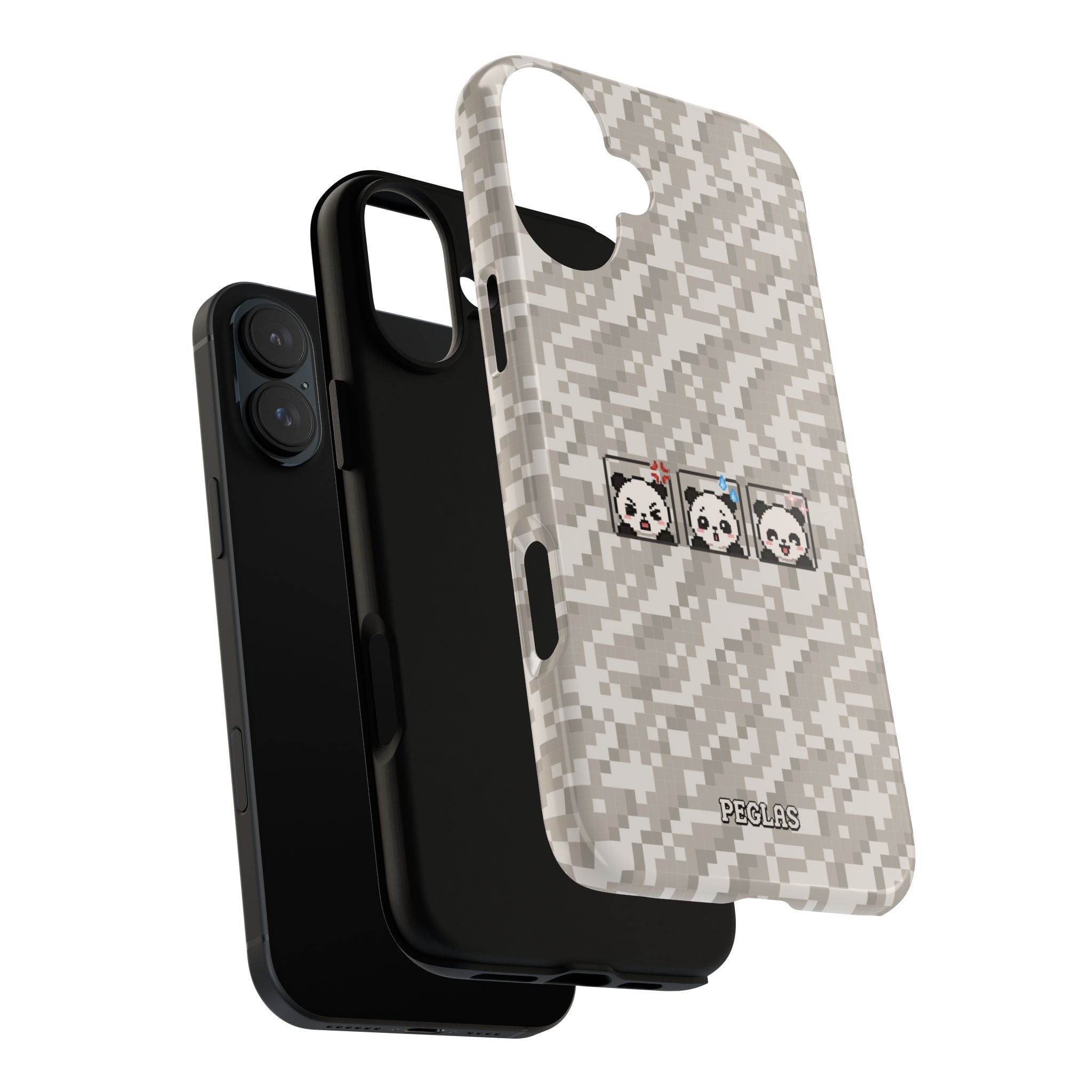 Pixel Panda Emojis Tough Phone Case