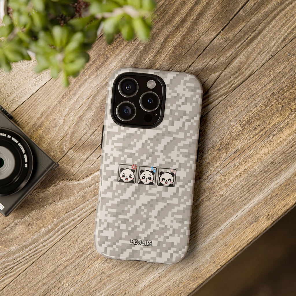 Pixel Panda Emojis Tough Phone Case