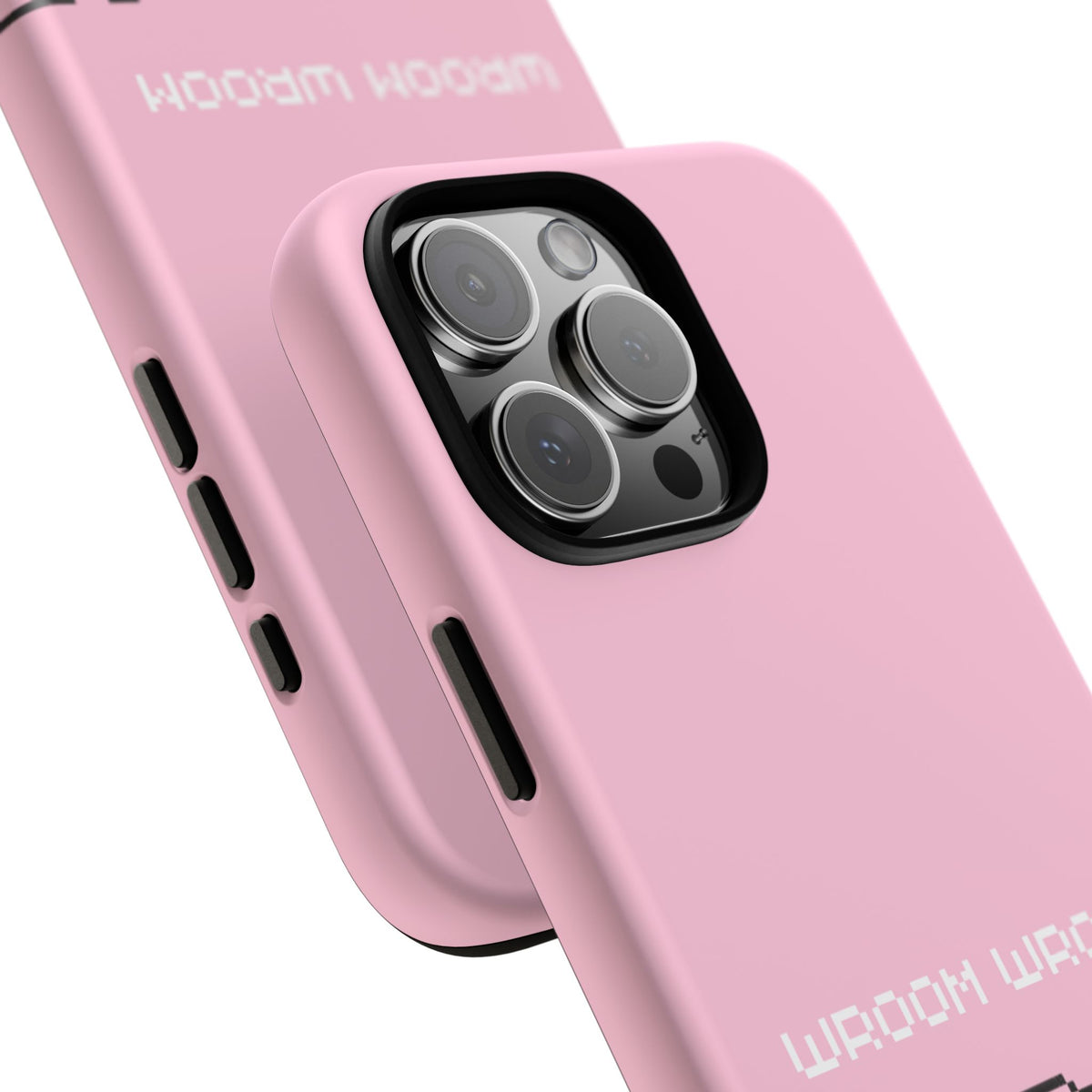 Pink Retro Pixel Cars Phone Case — "Wroom Wroom" Tough Protective Cover
