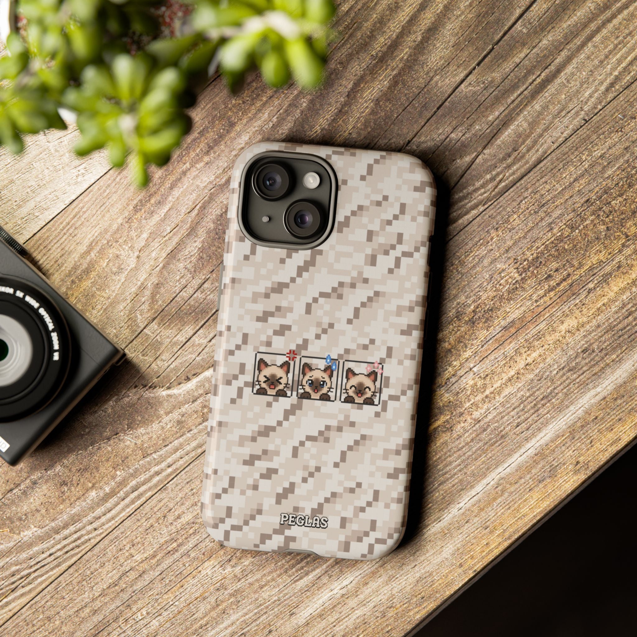 Pixel Cat Emojis Tough Phone Case