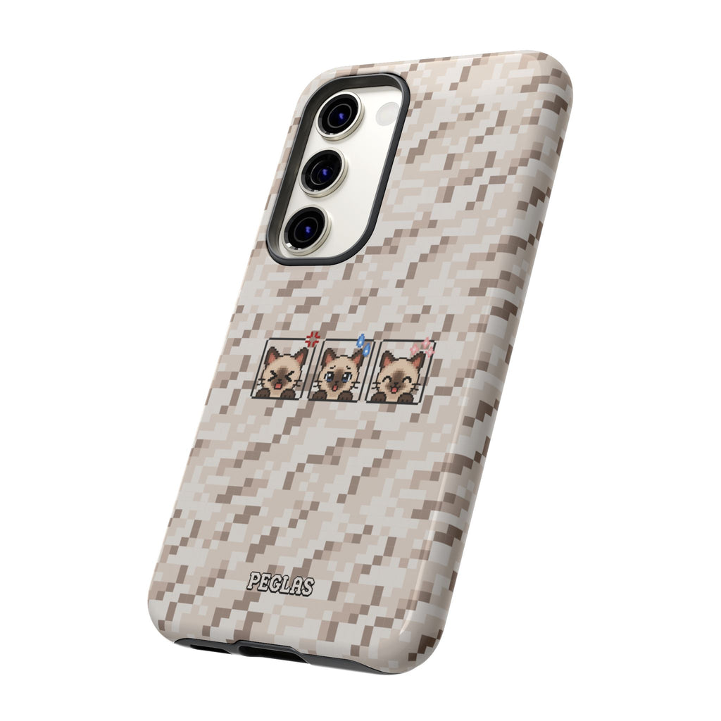 Pixel Cat Emojis Tough Phone Case