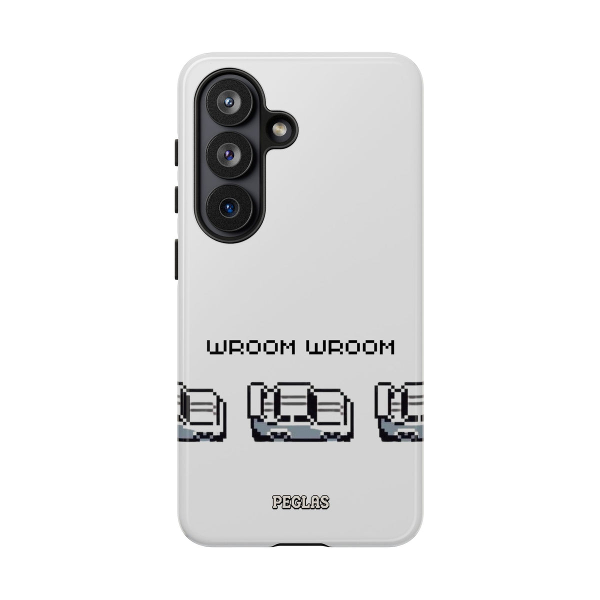 Retro Pixel Cars Phone Case — "Wroom Wroom" Tough Phone Cover