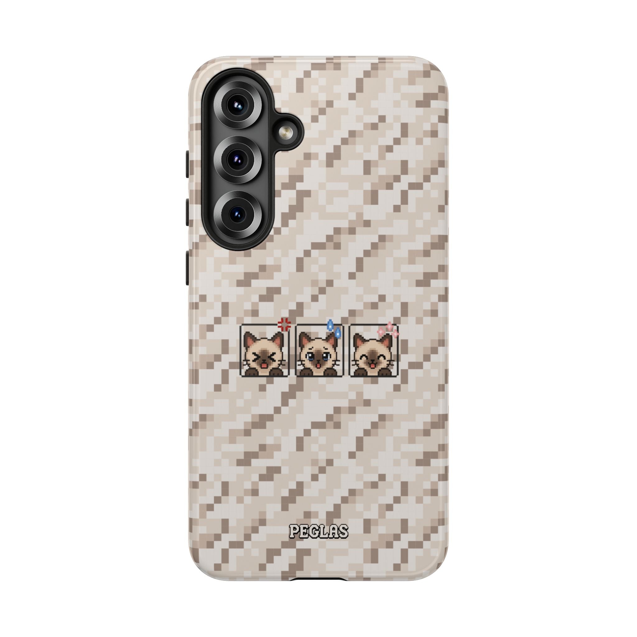 Pixel Cat Emojis Tough Phone Case