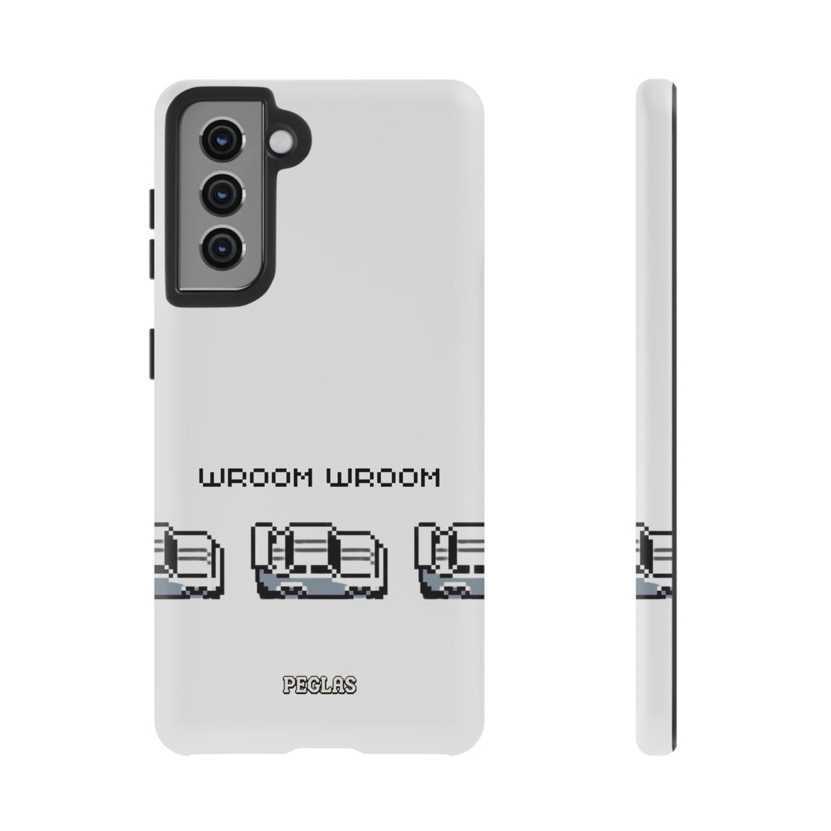 Retro Pixel Cars Phone Case — "Wroom Wroom" Tough Phone Cover