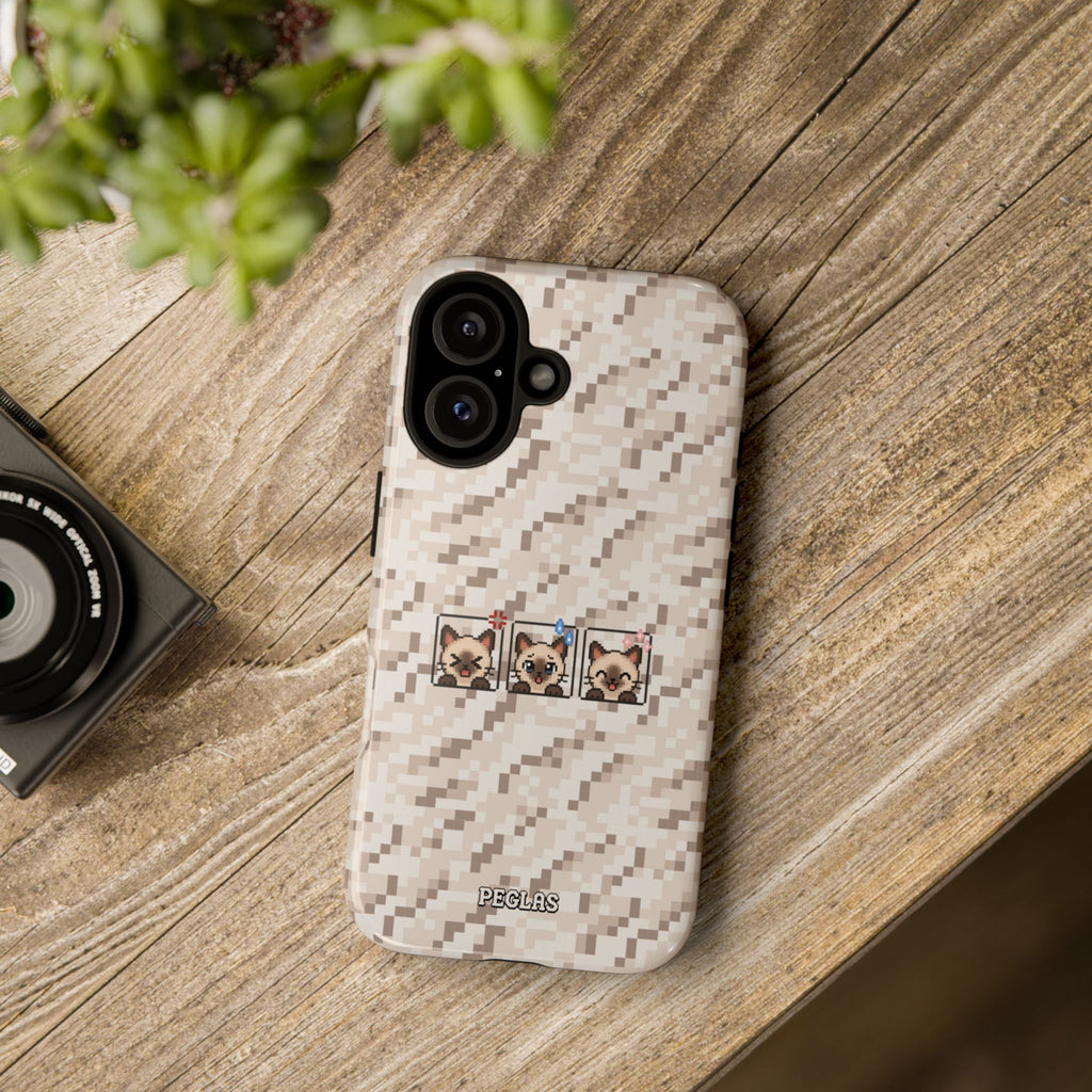 Pixel Cat Emojis Tough Phone Case