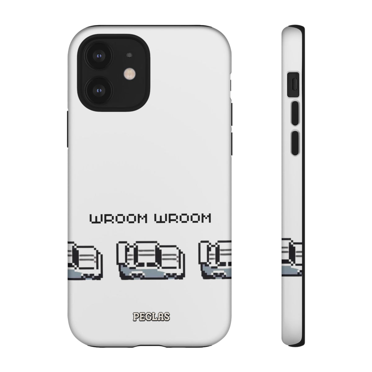 Retro Pixel Cars Phone Case — "Wroom Wroom" Tough Phone Cover