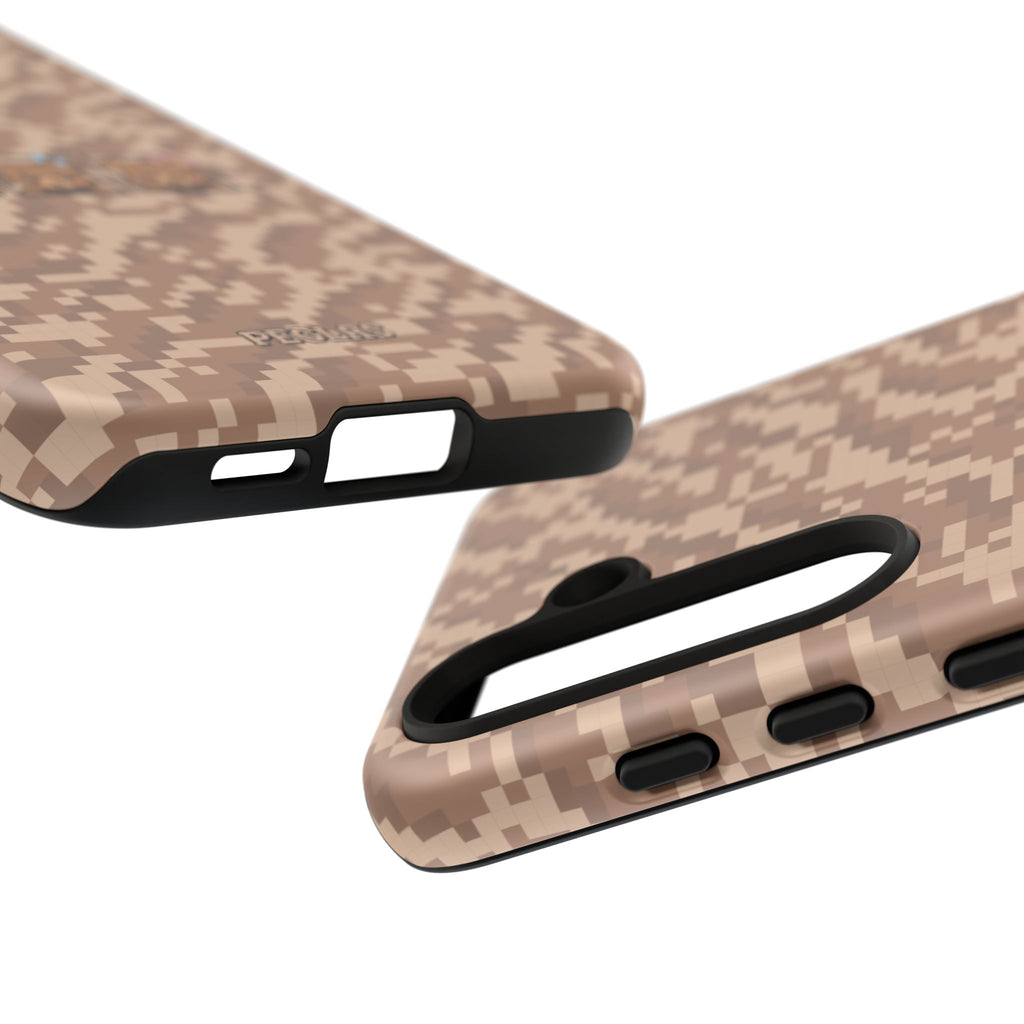 Pixel Teddy Emojis Brown Tough Phone Case