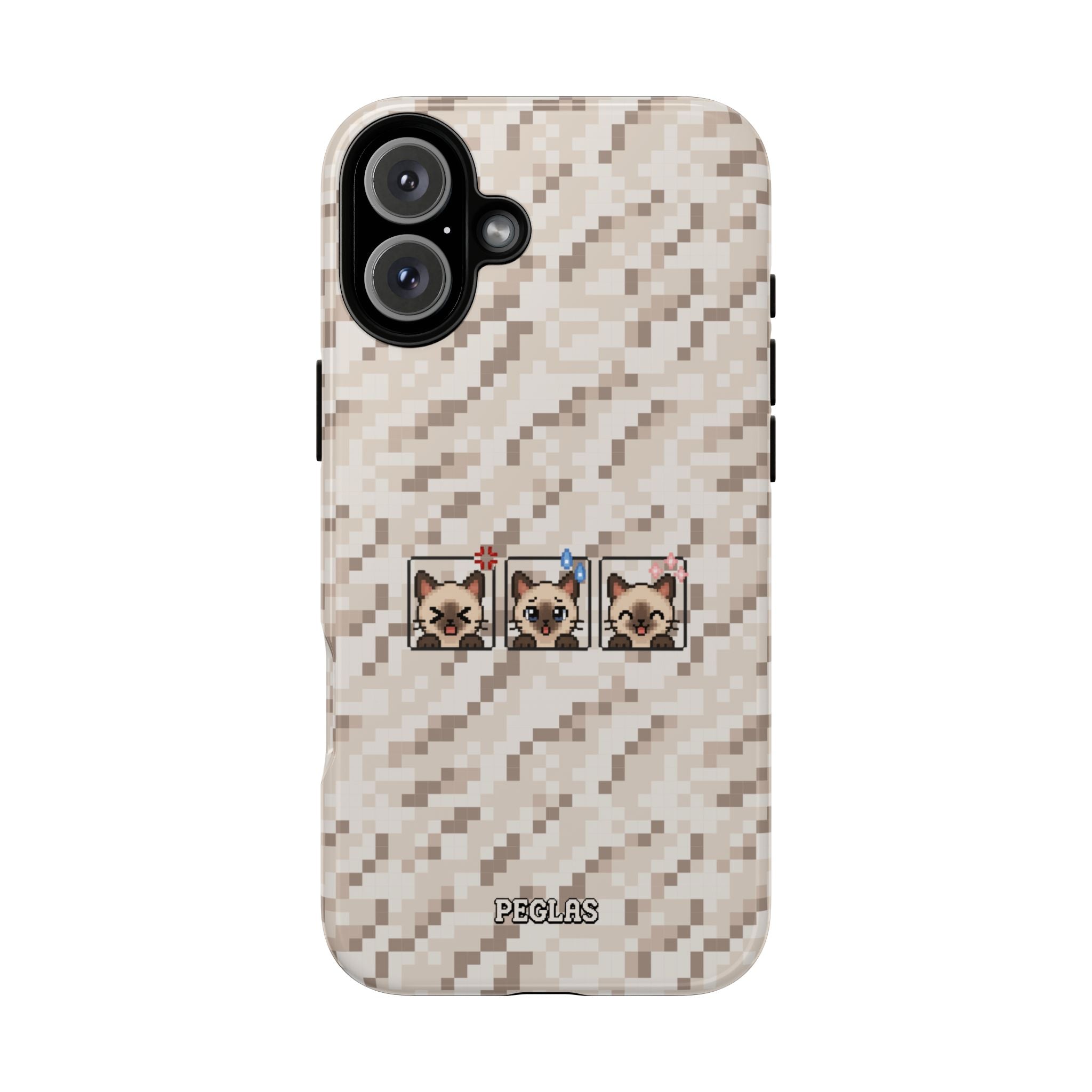 Pixel Cat Emojis Tough Phone Case