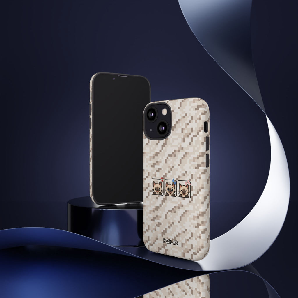 Pixel Cat Emojis Tough Phone Case