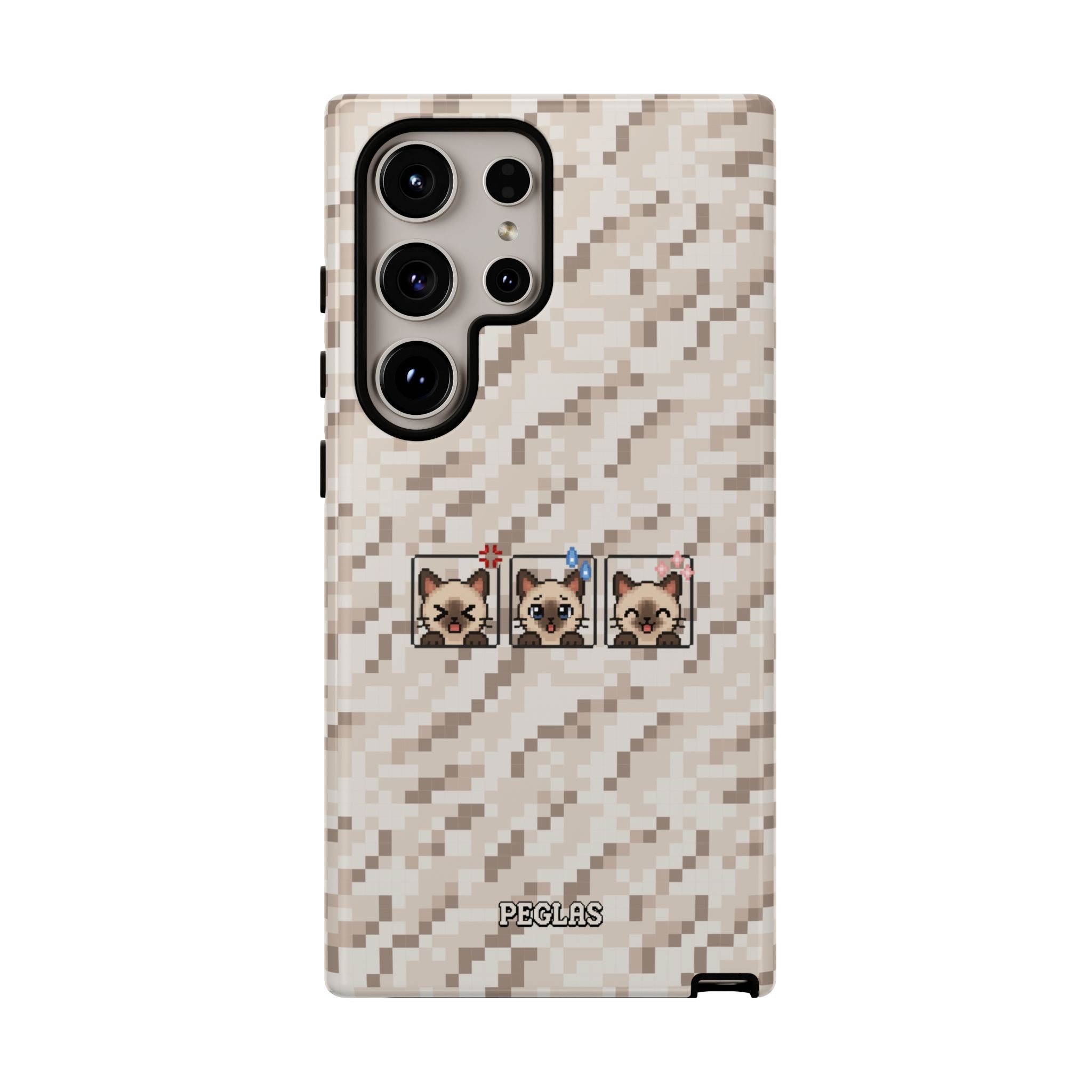Pixel Cat Emojis Tough Phone Case