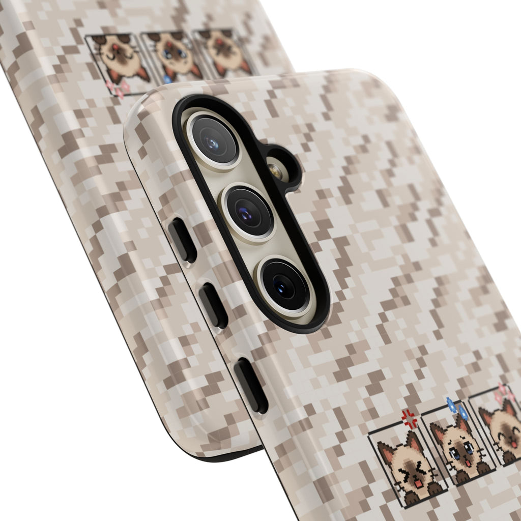 Pixel Cat Emojis Tough Phone Case