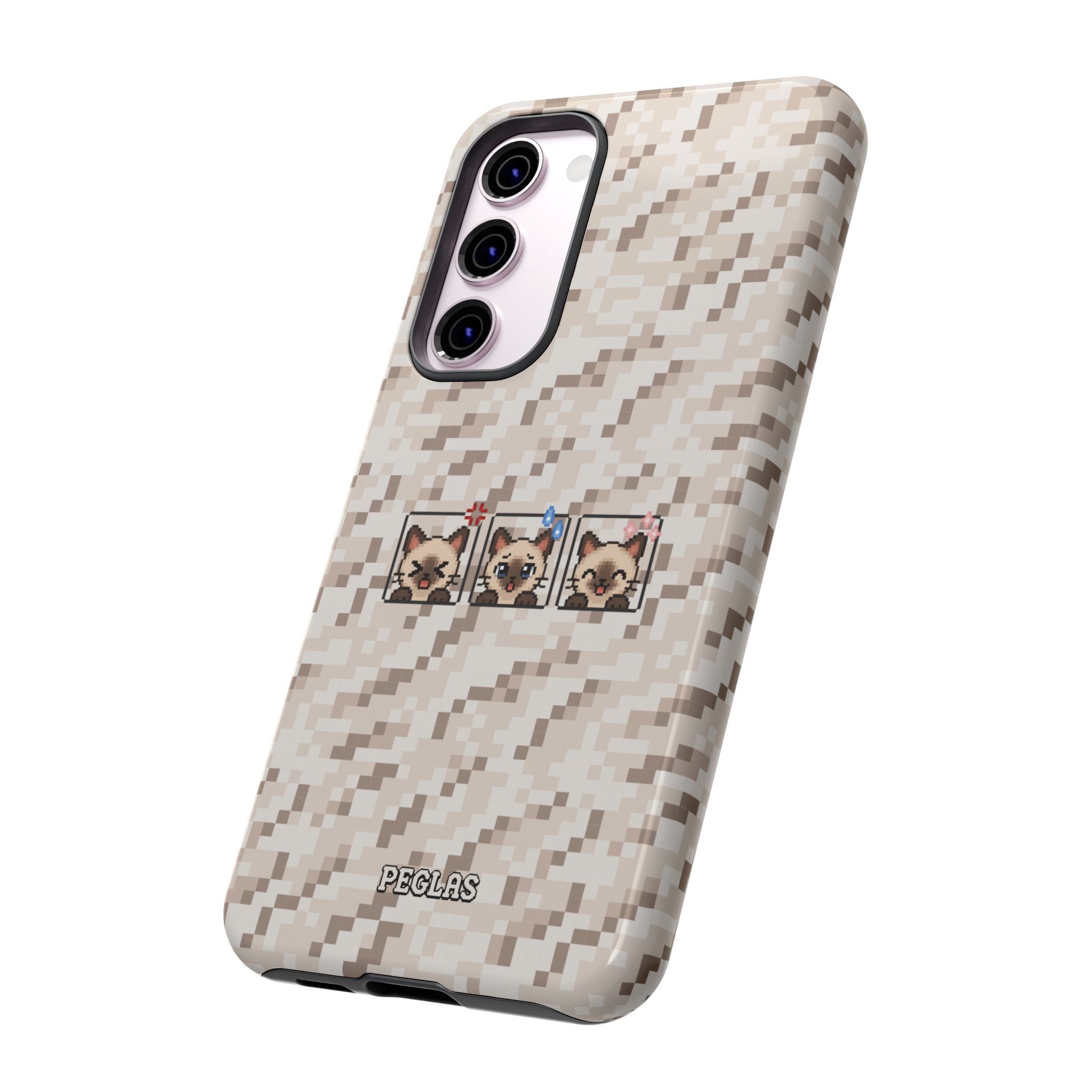 Pixel Cat Emojis Tough Phone Case