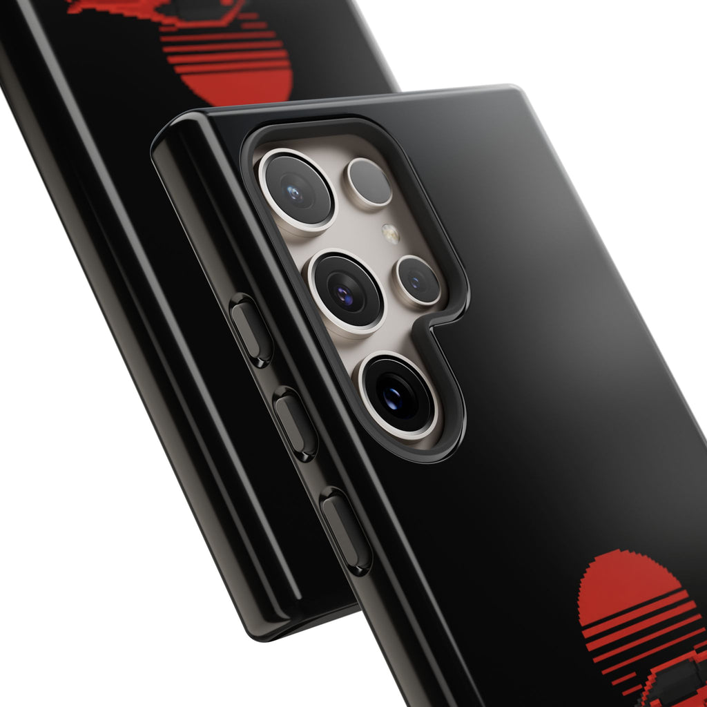 Vintage Red Sports Car Phone Case – Retro Sunset Design