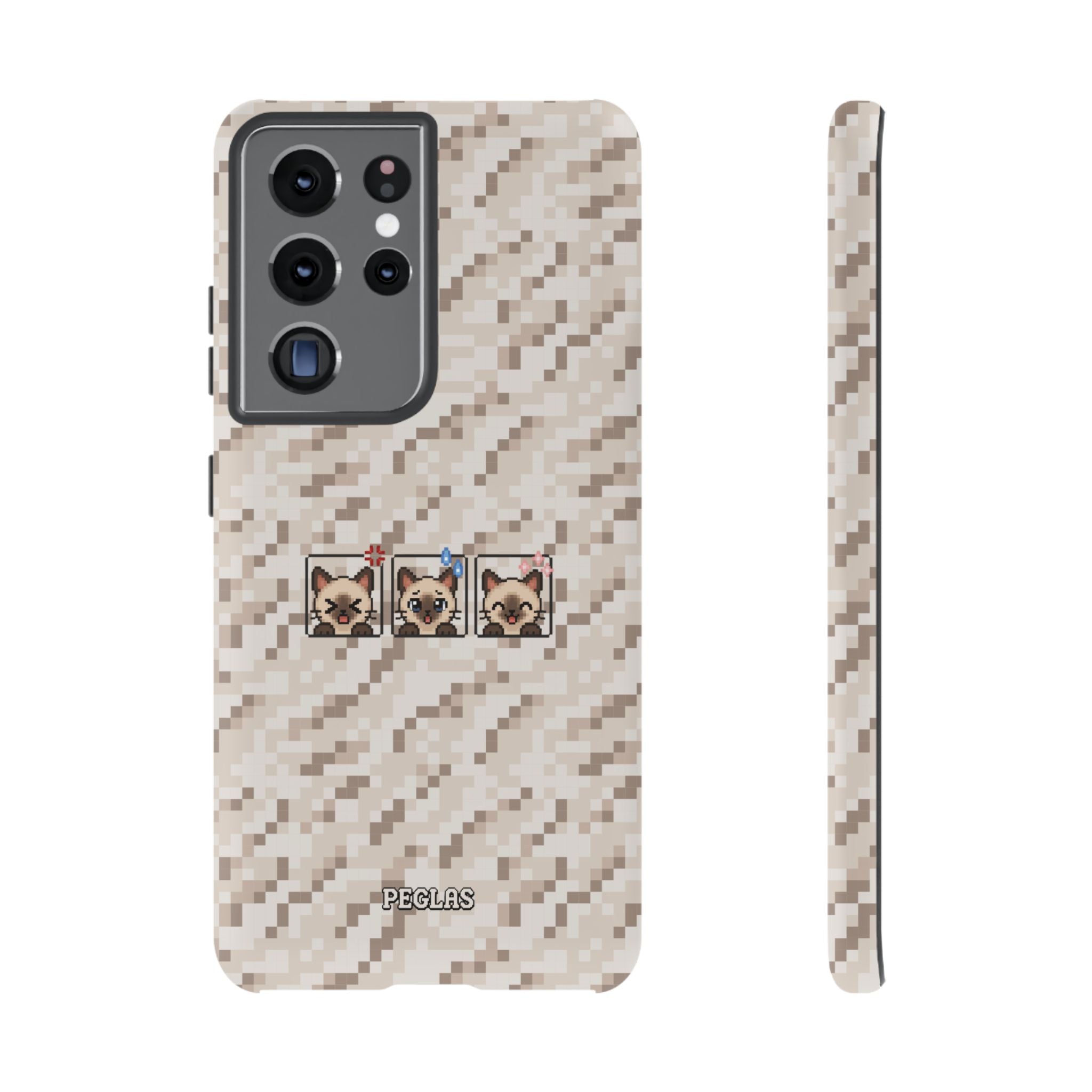 Pixel Cat Emojis Tough Phone Case