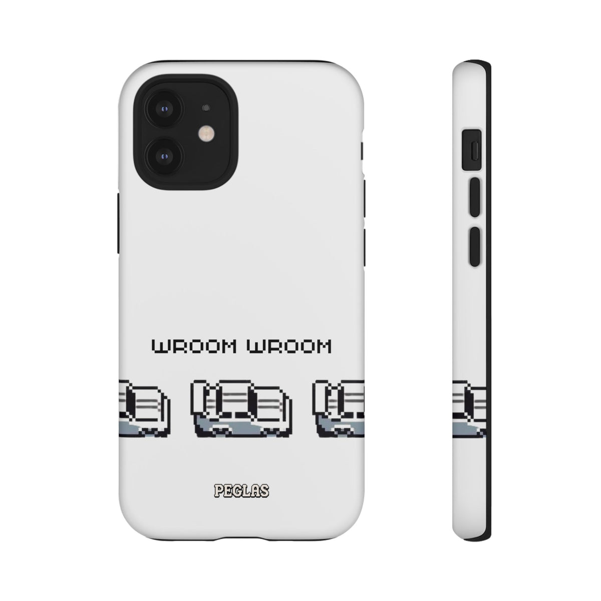 Retro Pixel Cars Phone Case — "Wroom Wroom" Tough Phone Cover