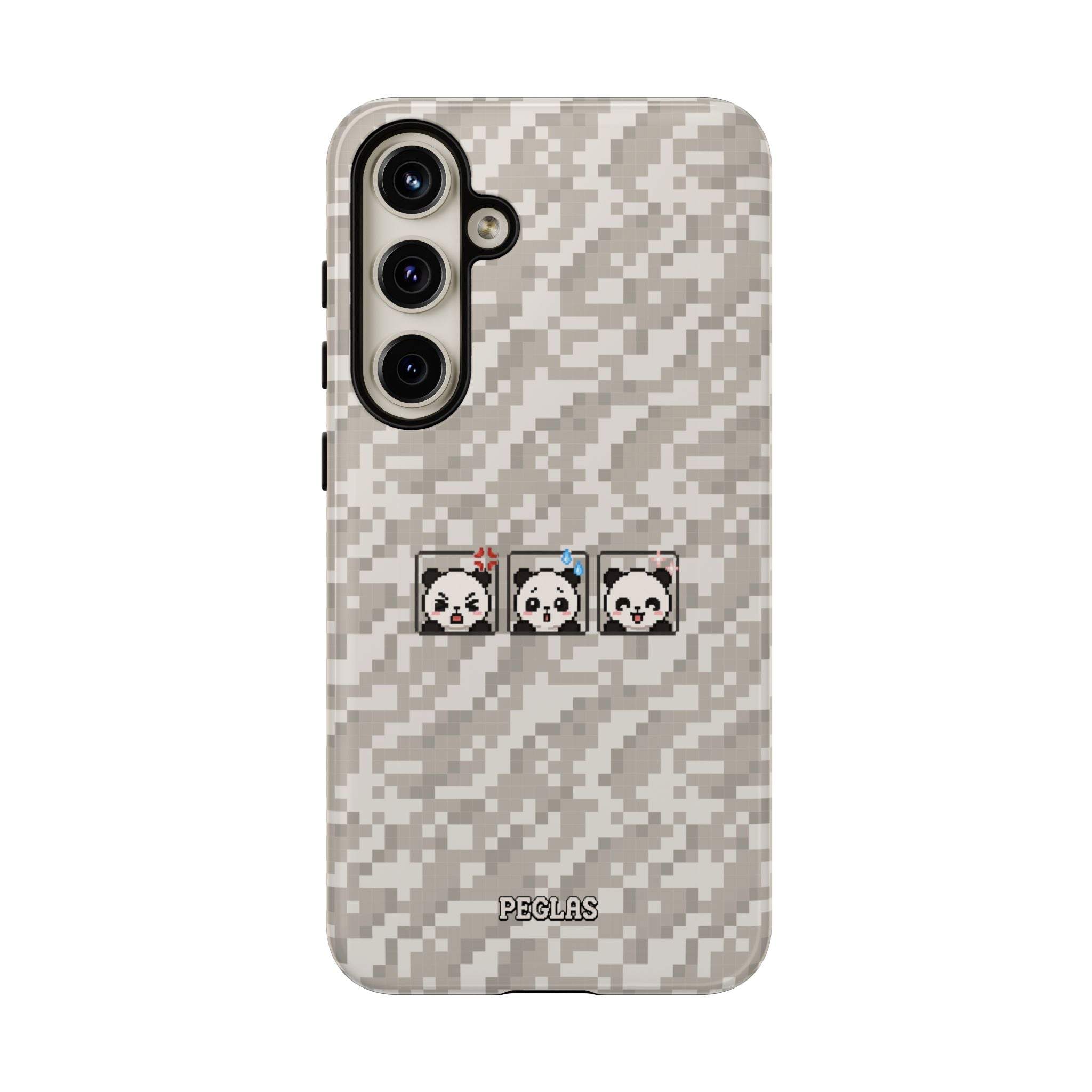 Pixel Panda Emojis Tough Phone Case
