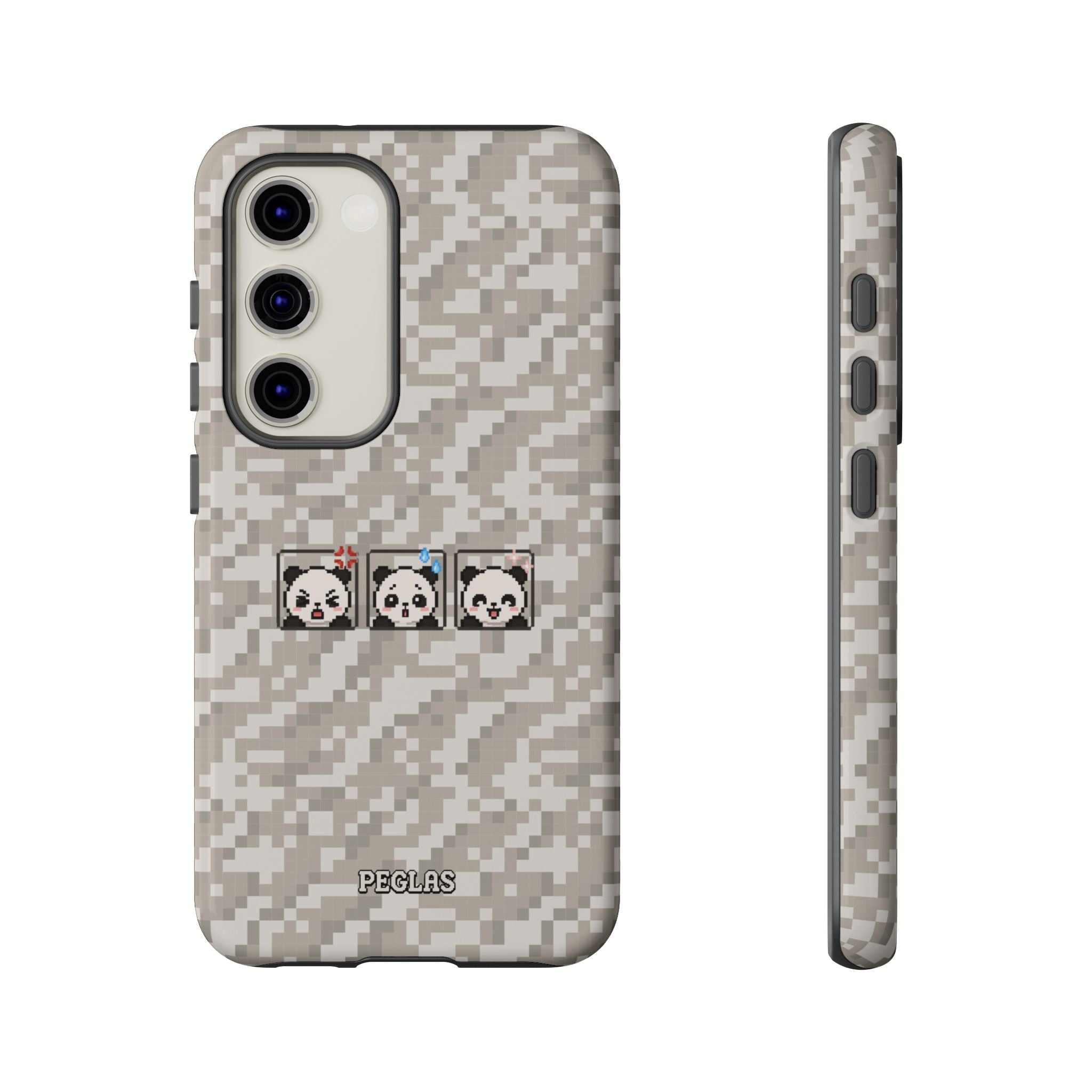 Pixel Panda Emojis Tough Phone Case