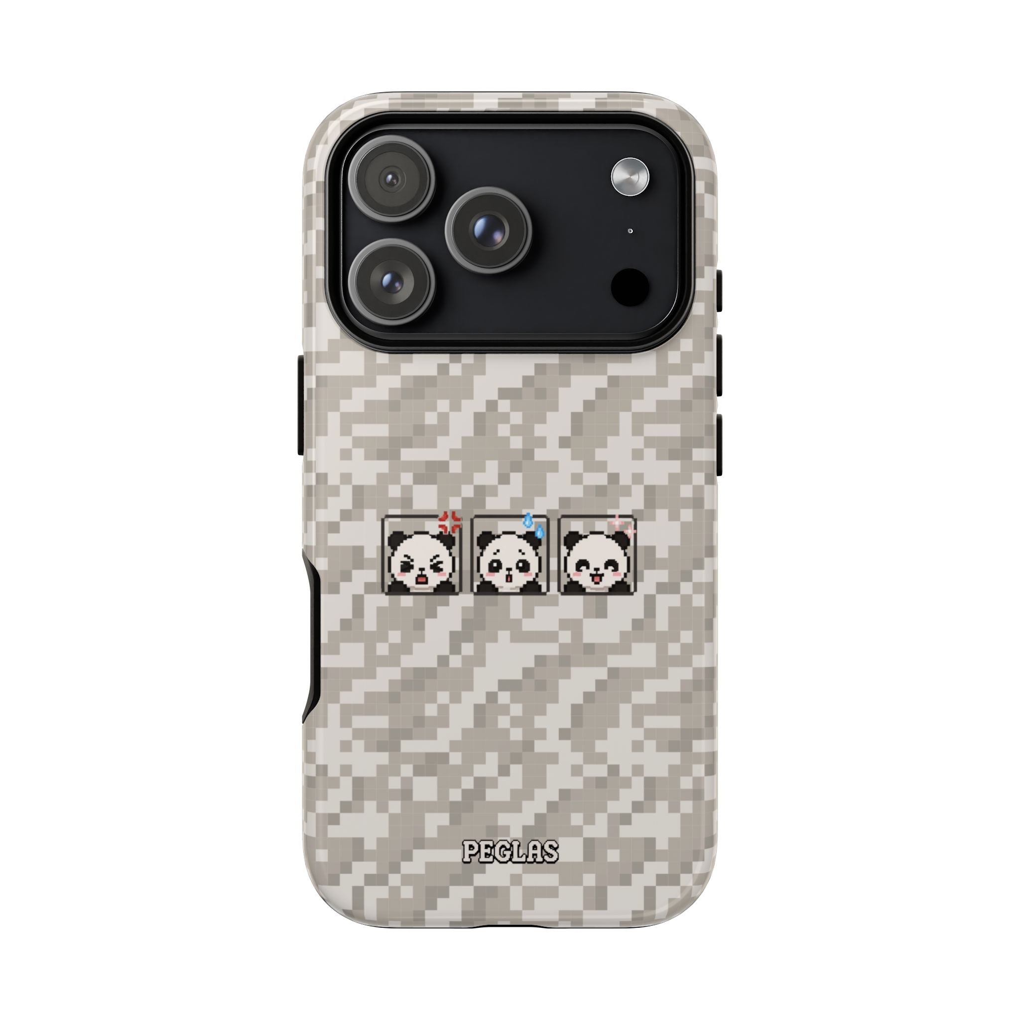 Pixel Panda Emojis Tough Phone Case