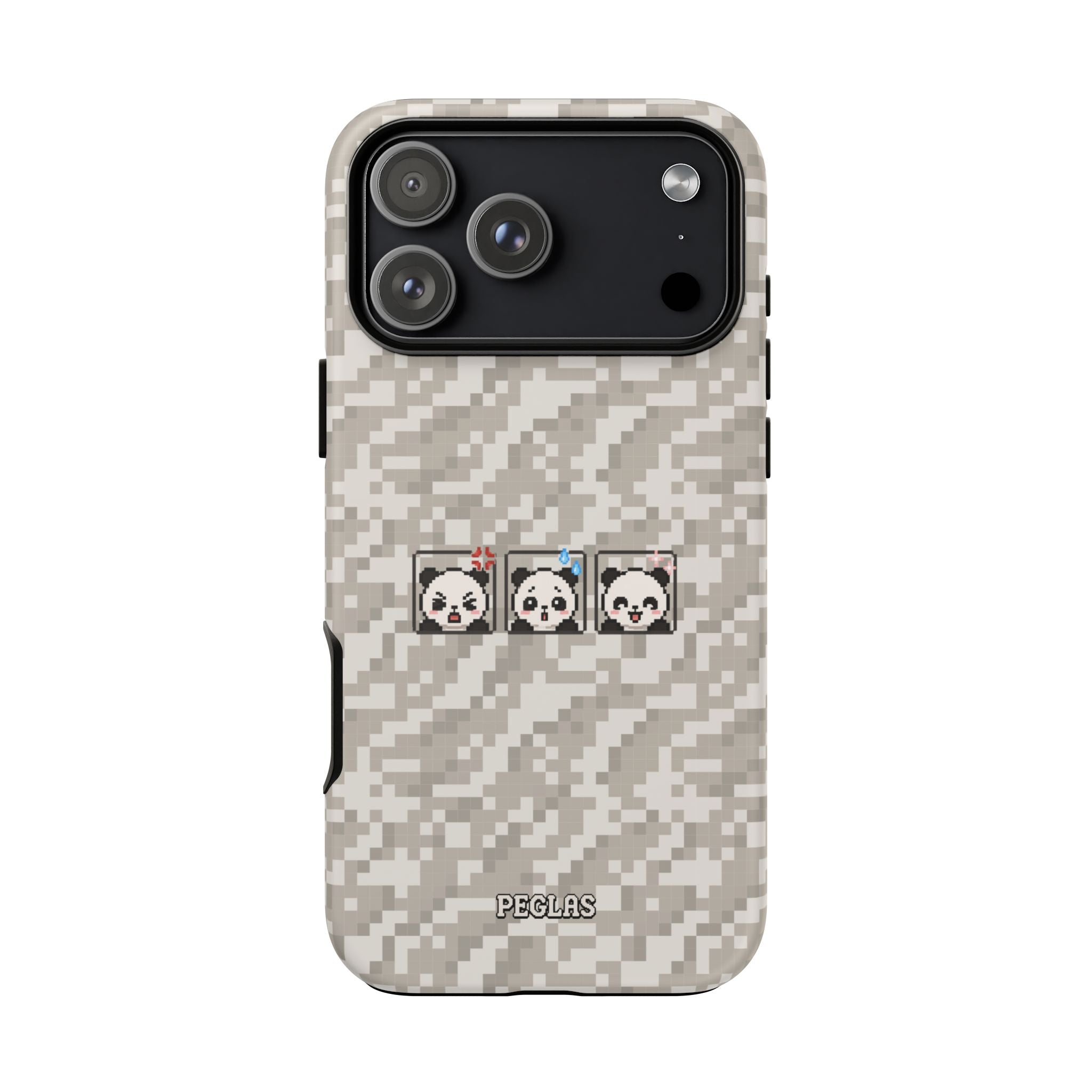 Pixel Panda Emojis Tough Phone Case
