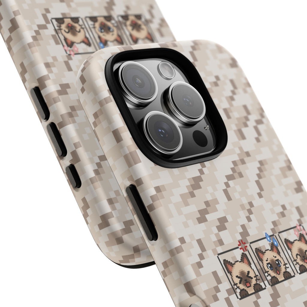Pixel Cat Emojis Tough Phone Case