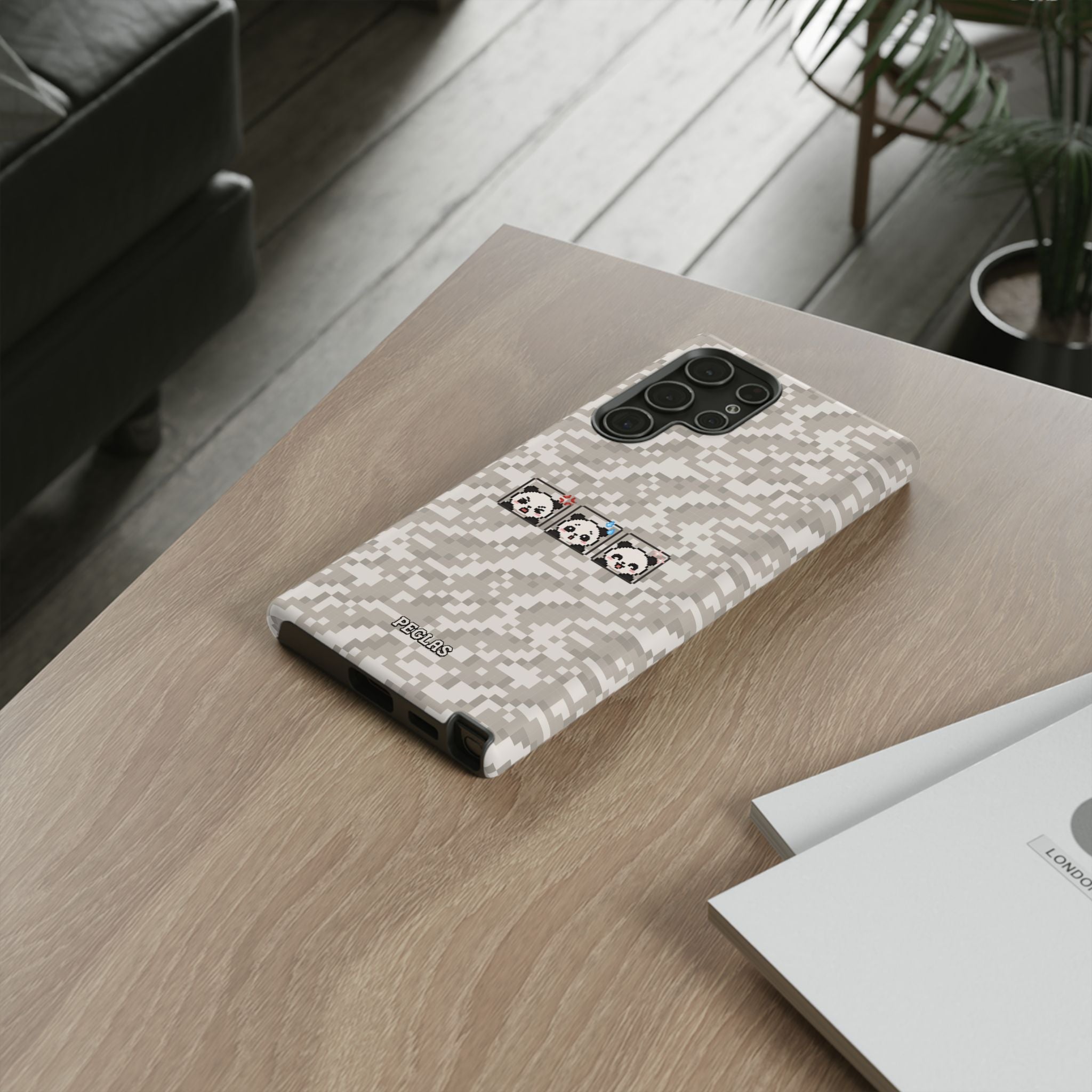 Pixel Panda Emojis Tough Phone Case