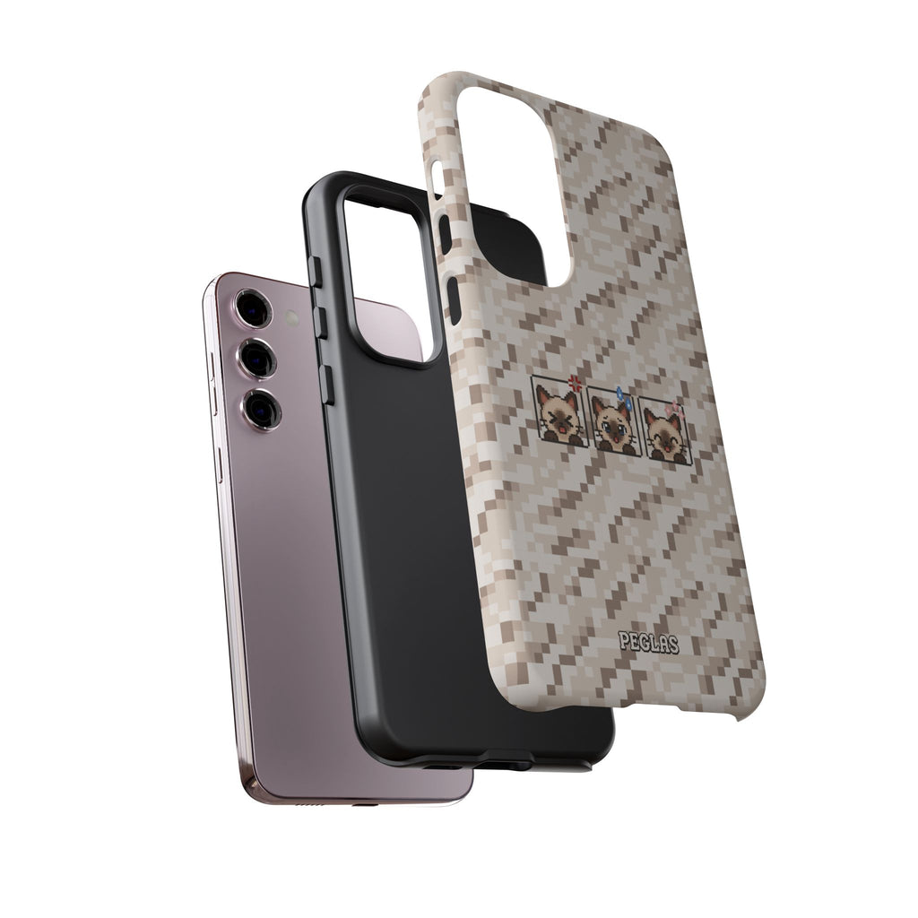 Pixel Cat Emojis Tough Phone Case