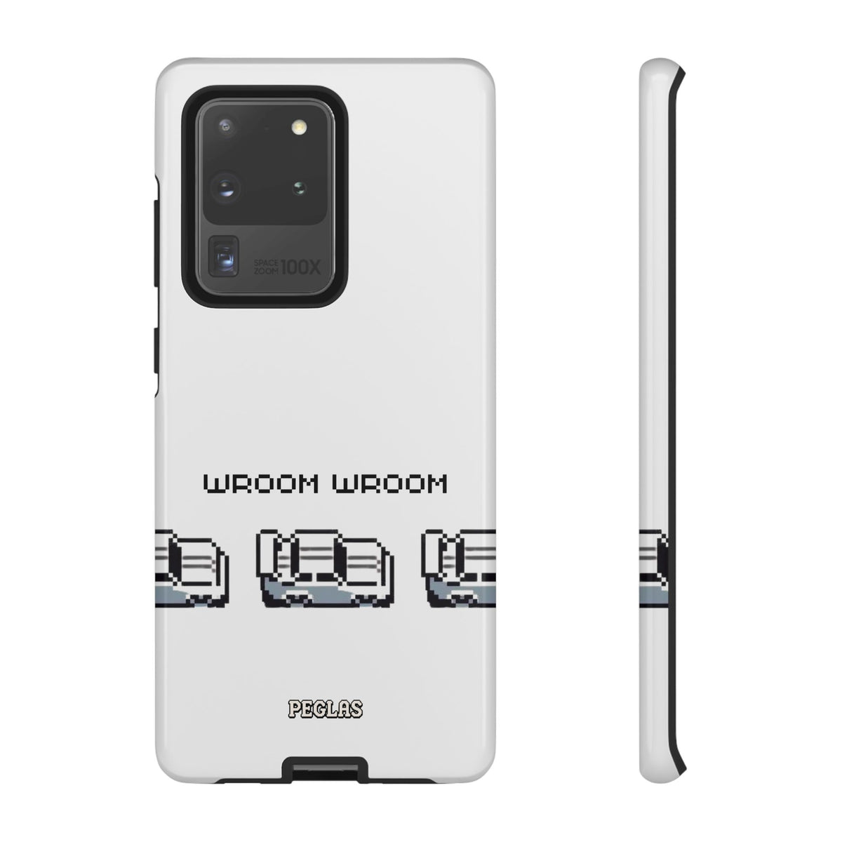 Retro Pixel Cars Phone Case — "Wroom Wroom" Tough Phone Cover