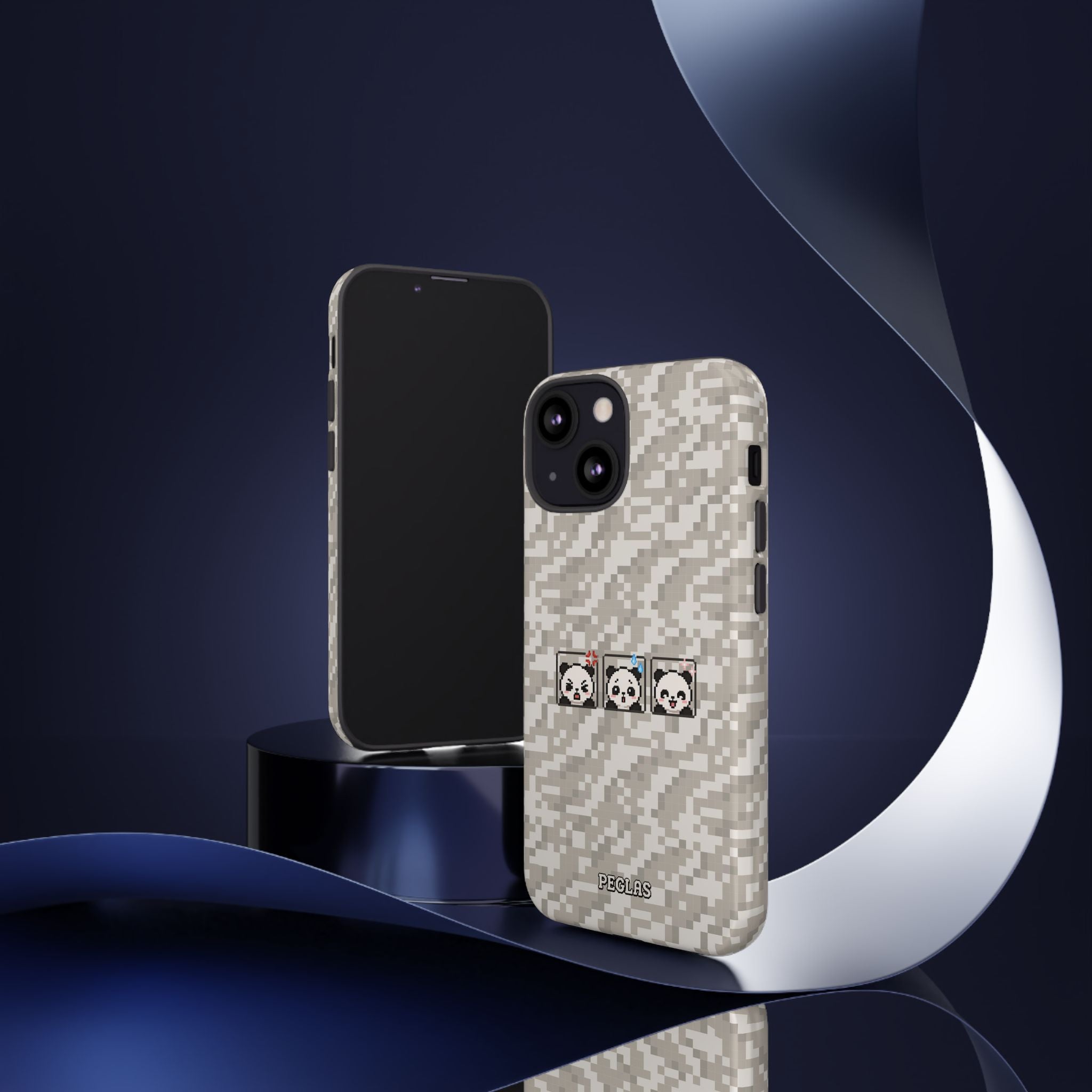 Pixel Panda Emojis Tough Phone Case