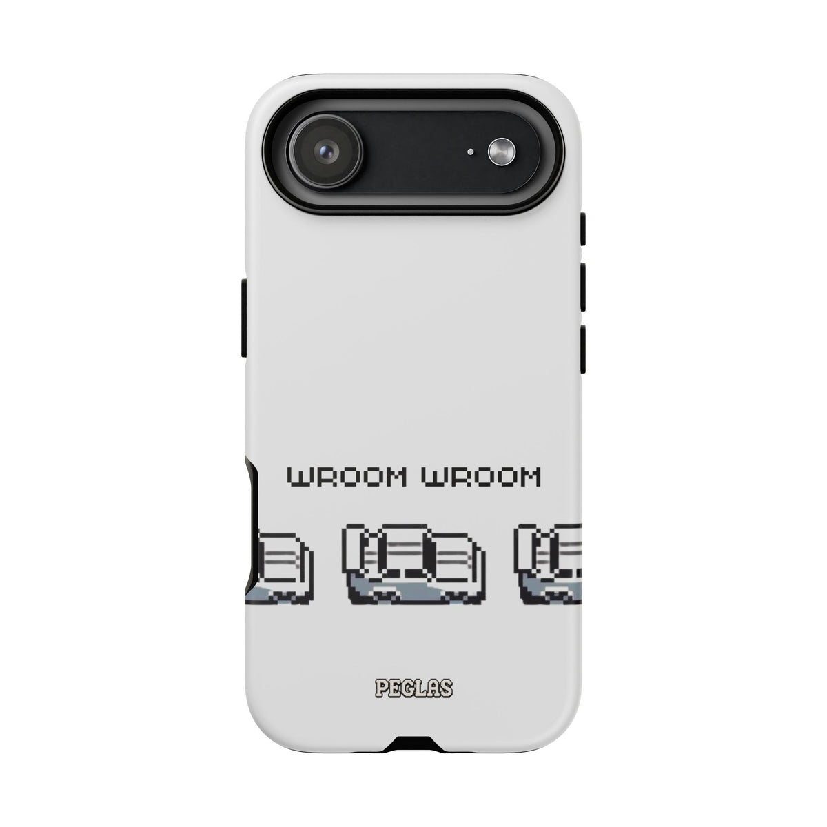 Retro Pixel Cars Phone Case — "Wroom Wroom" Tough Phone Cover