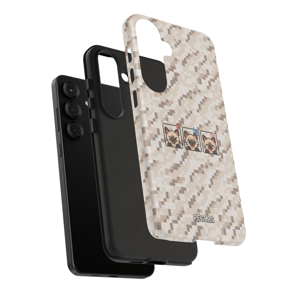 Pixel Cat Emojis Tough Phone Case