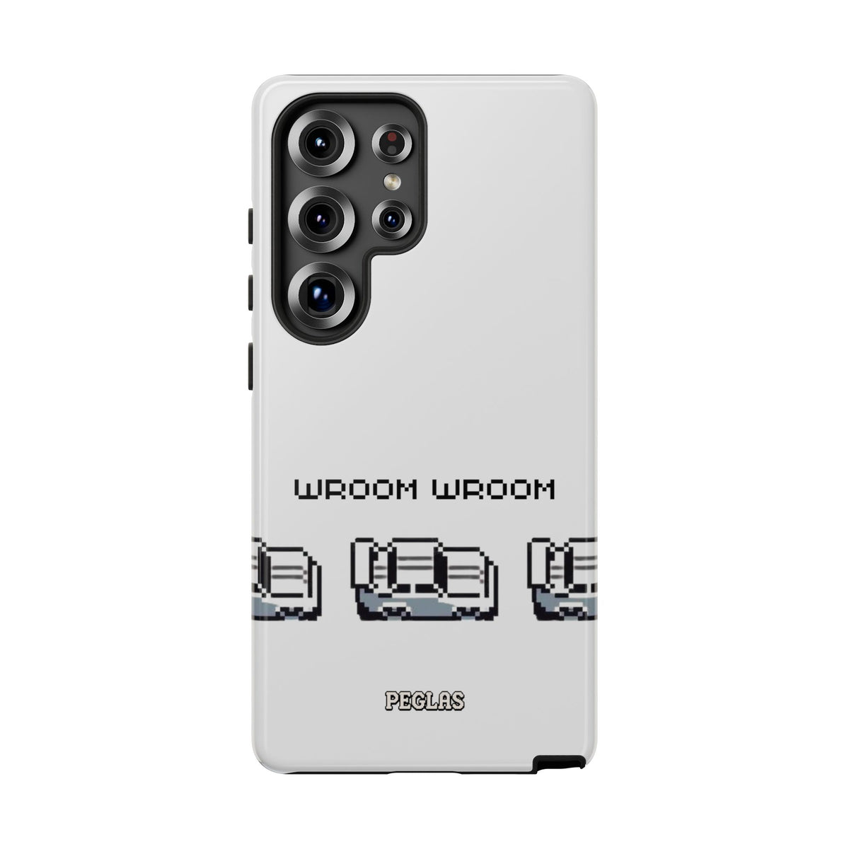 Retro Pixel Cars Phone Case — "Wroom Wroom" Tough Phone Cover
