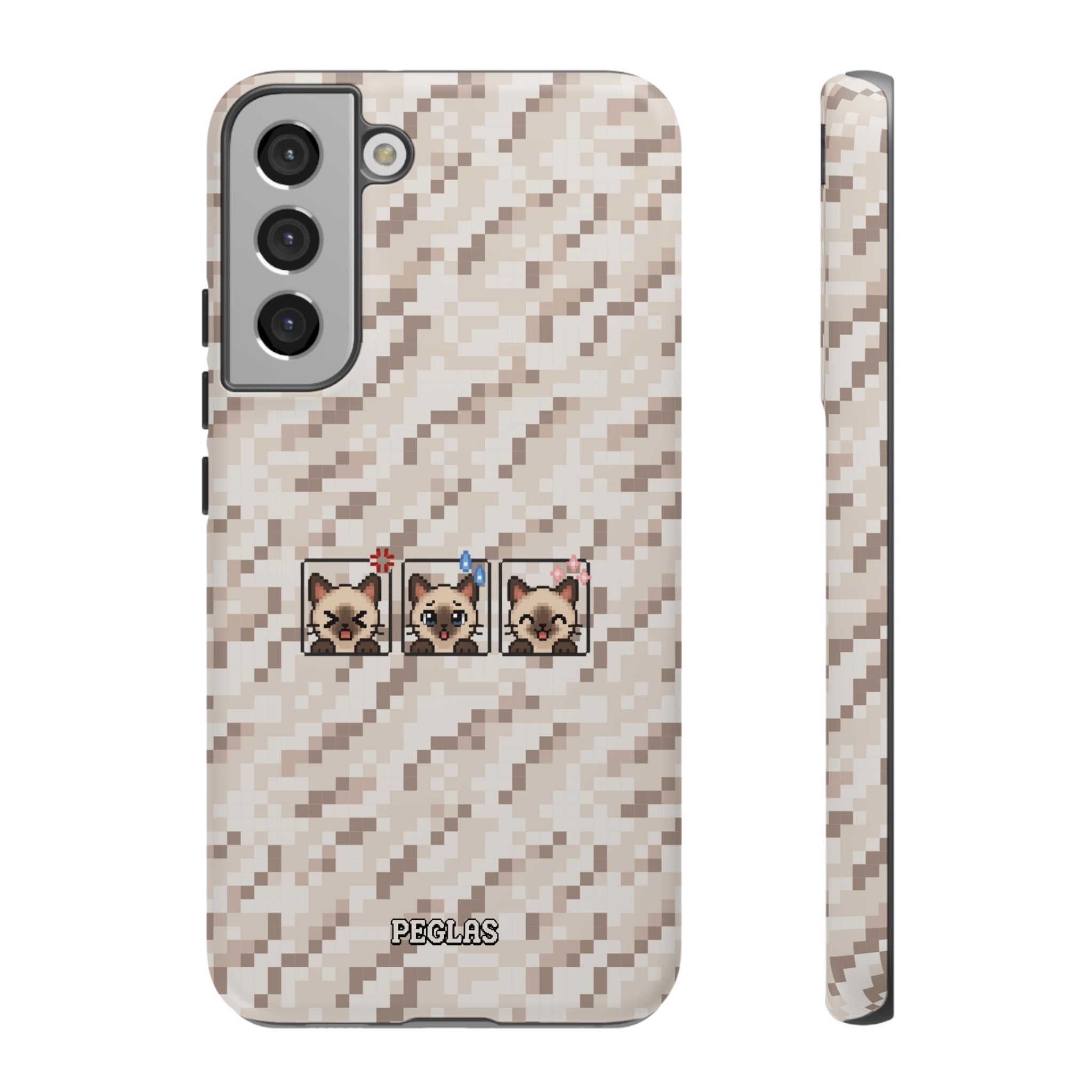 Pixel Cat Emojis Tough Phone Case