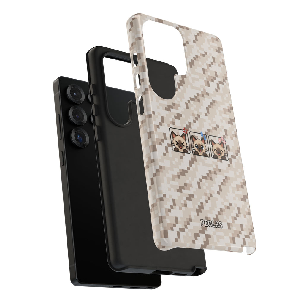 Pixel Cat Emojis Tough Phone Case