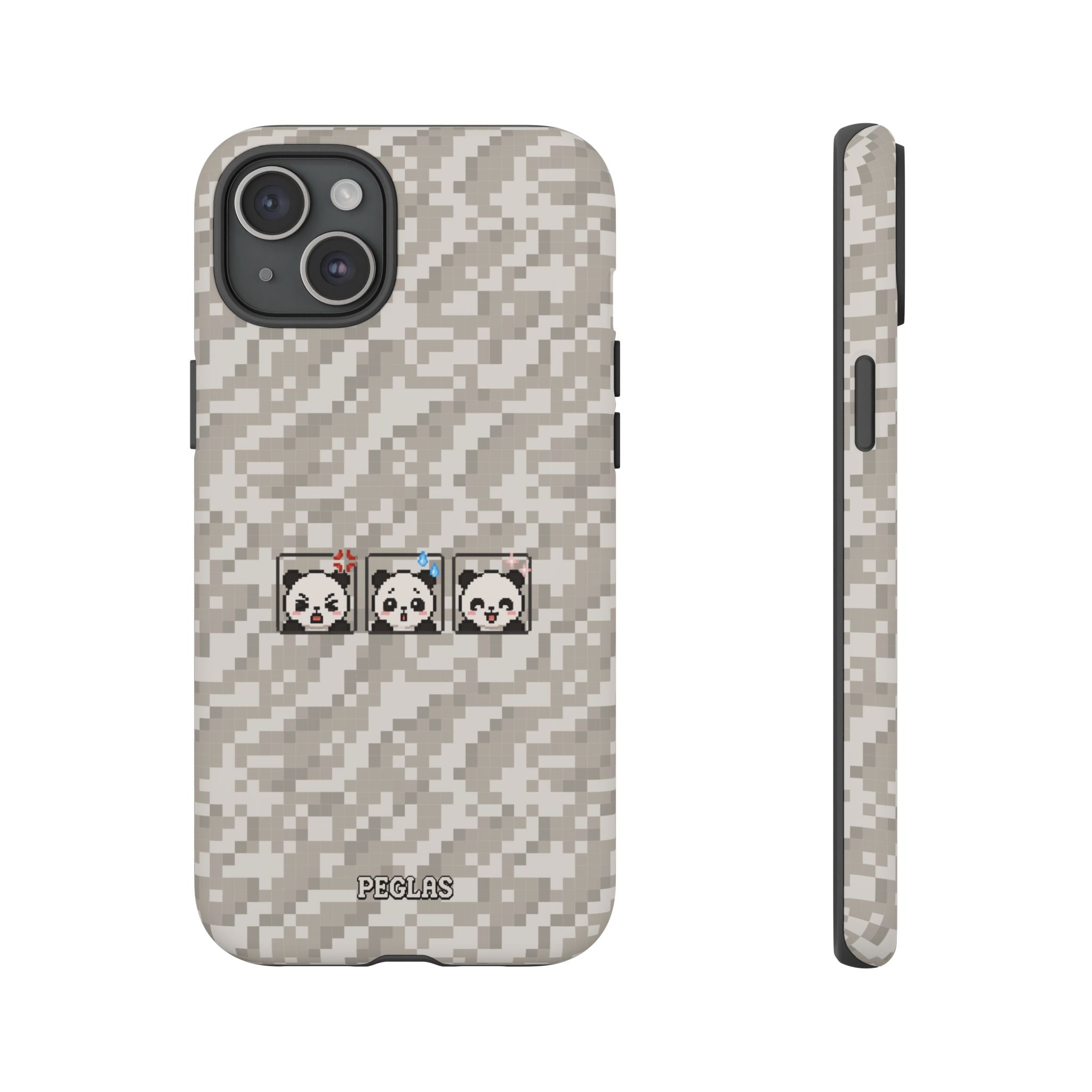 Pixel Panda Emojis Tough Phone Case