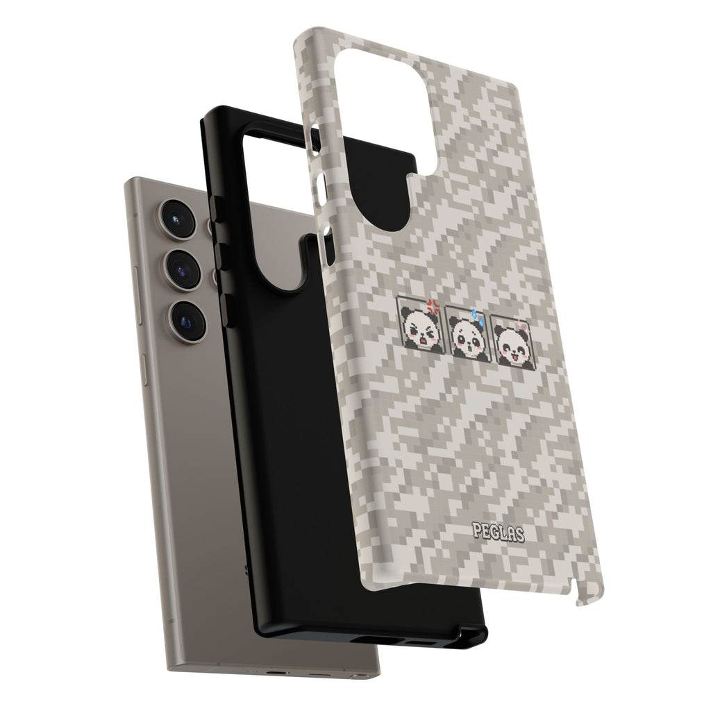 Pixel Panda Emojis Tough Phone Case