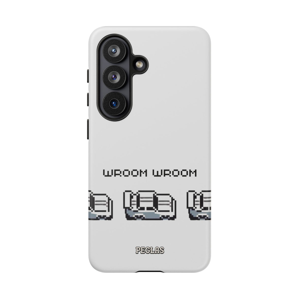 Retro Pixel Cars Phone Case — "Wroom Wroom" Tough Phone Cover