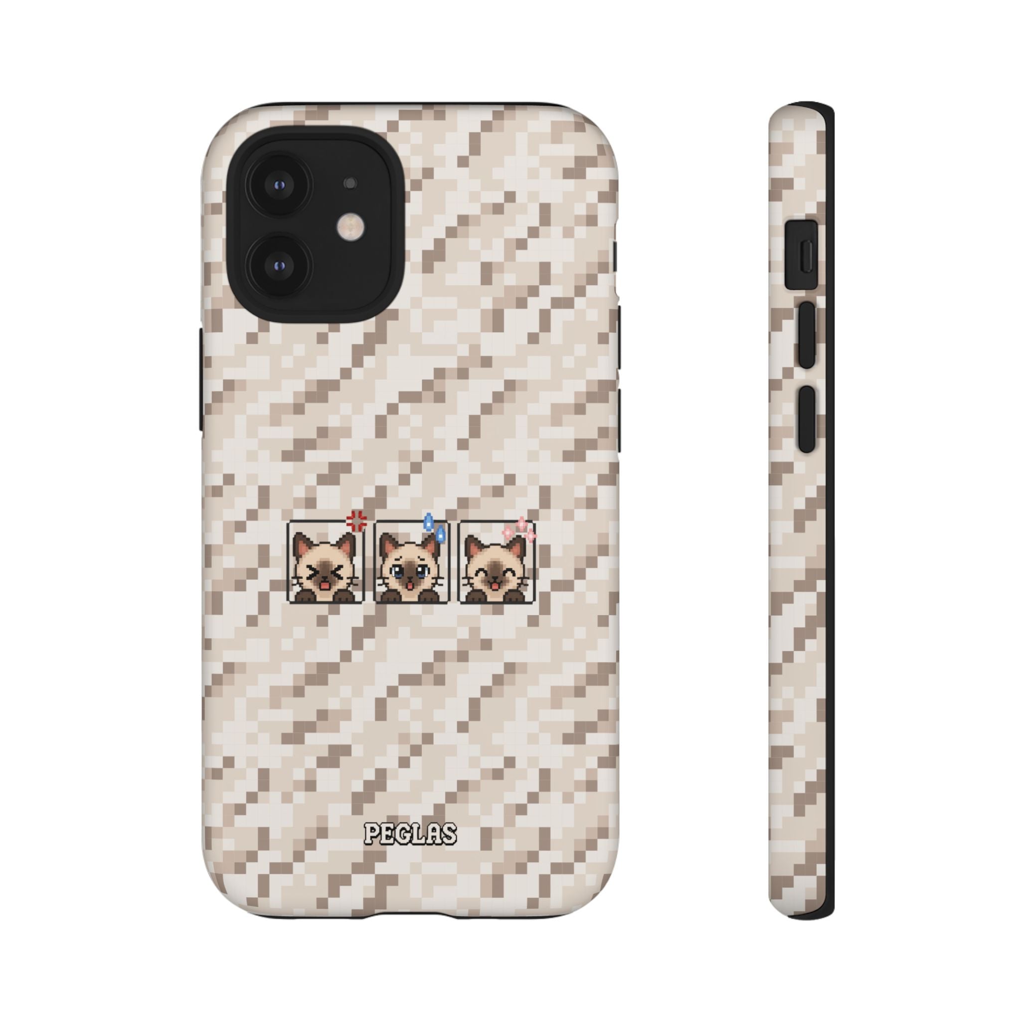 Pixel Cat Emojis Tough Phone Case