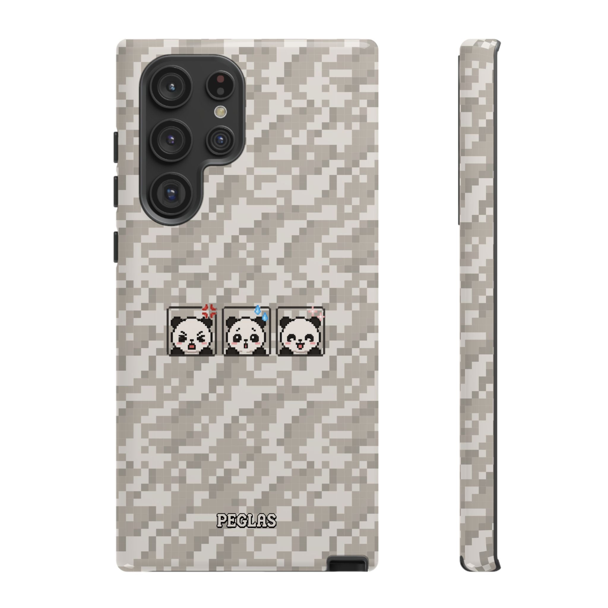 Pixel Panda Emojis Tough Phone Case