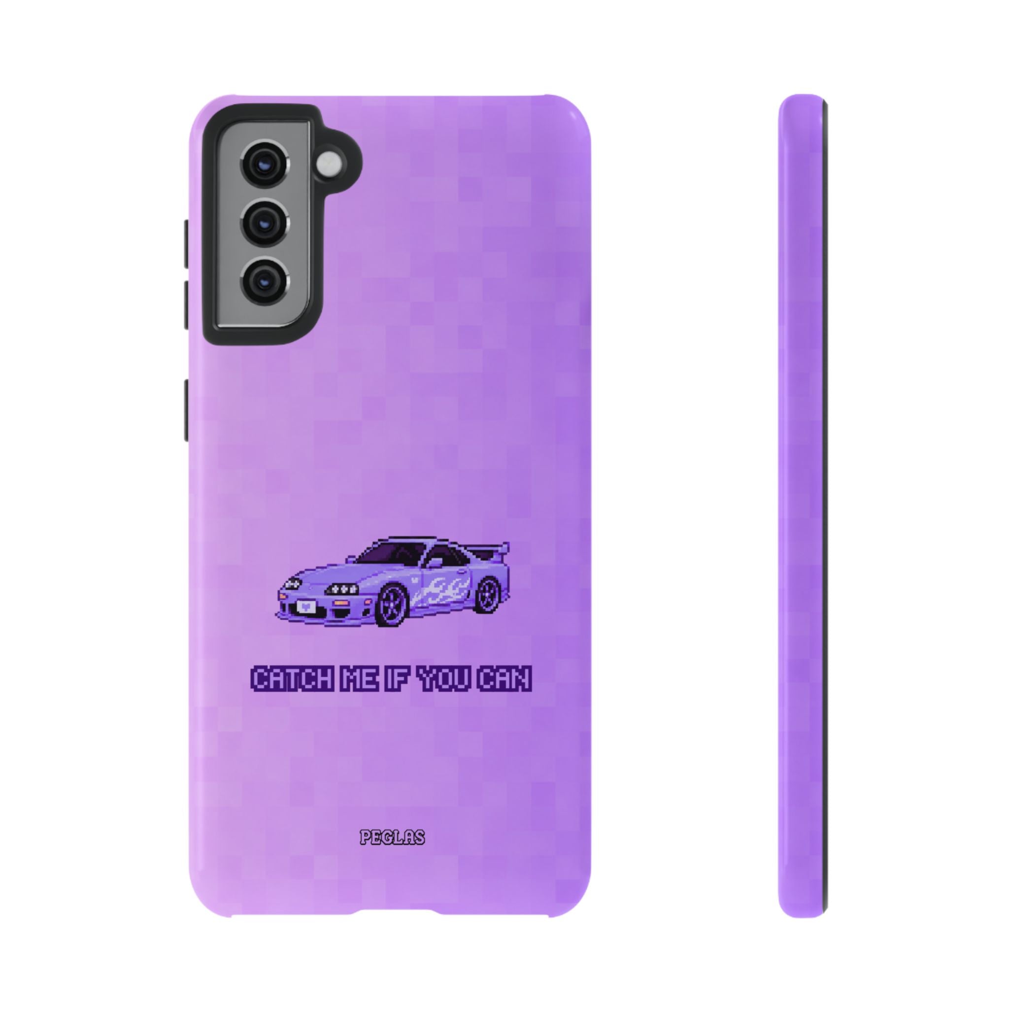 Purple Sports Car Phone Case — "Catch Me If You Can" Tough Phone Case
