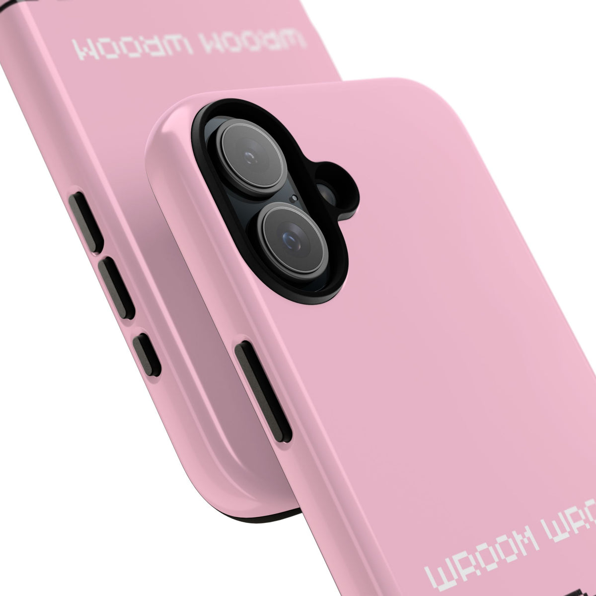 Pink Retro Pixel Cars Phone Case — "Wroom Wroom" Tough Protective Cover