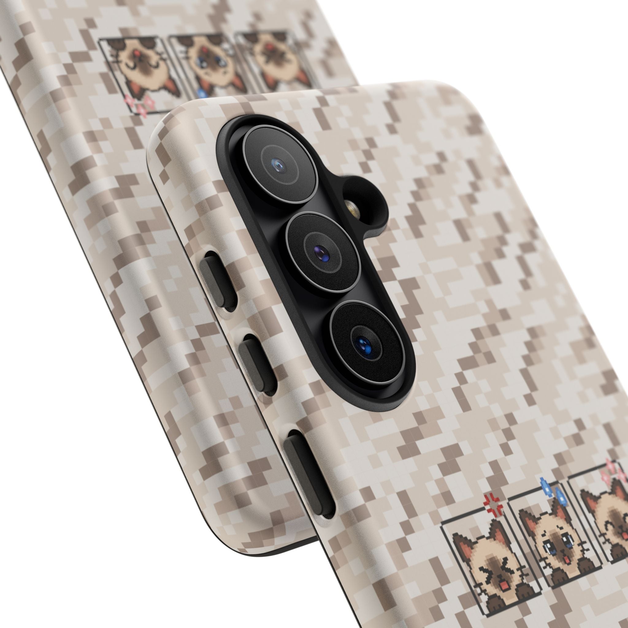 Pixel Cat Emojis Tough Phone Case