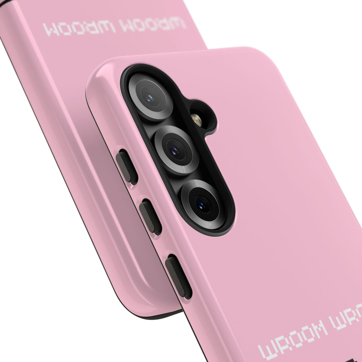Pink Retro Pixel Cars Phone Case — "Wroom Wroom" Tough Protective Cover