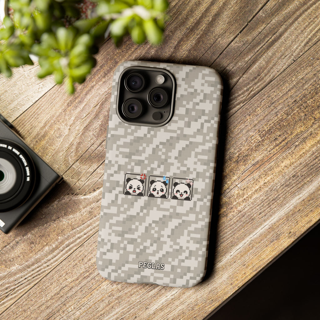 Pixel Panda Emojis Tough Phone Case