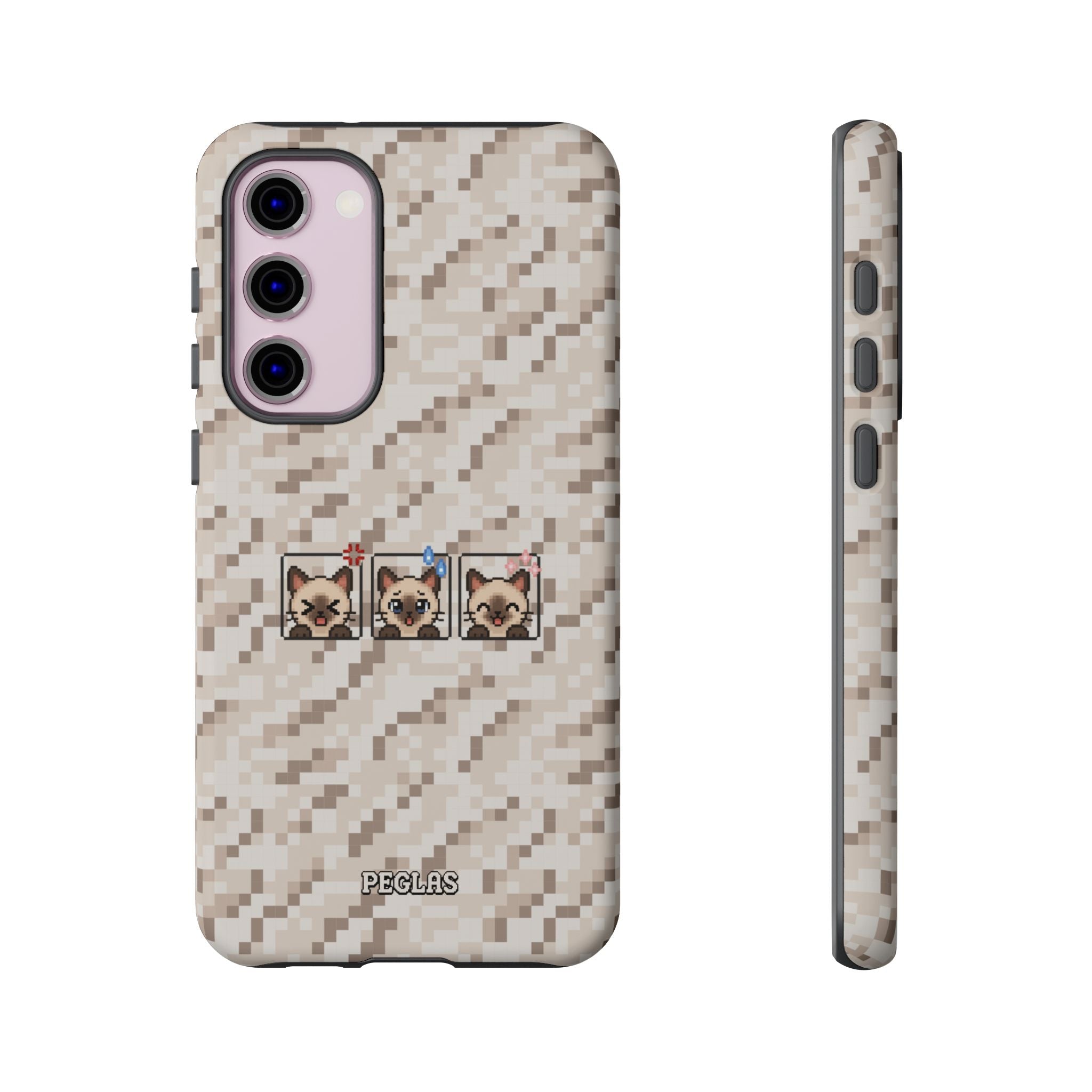 Pixel Cat Emojis Tough Phone Case