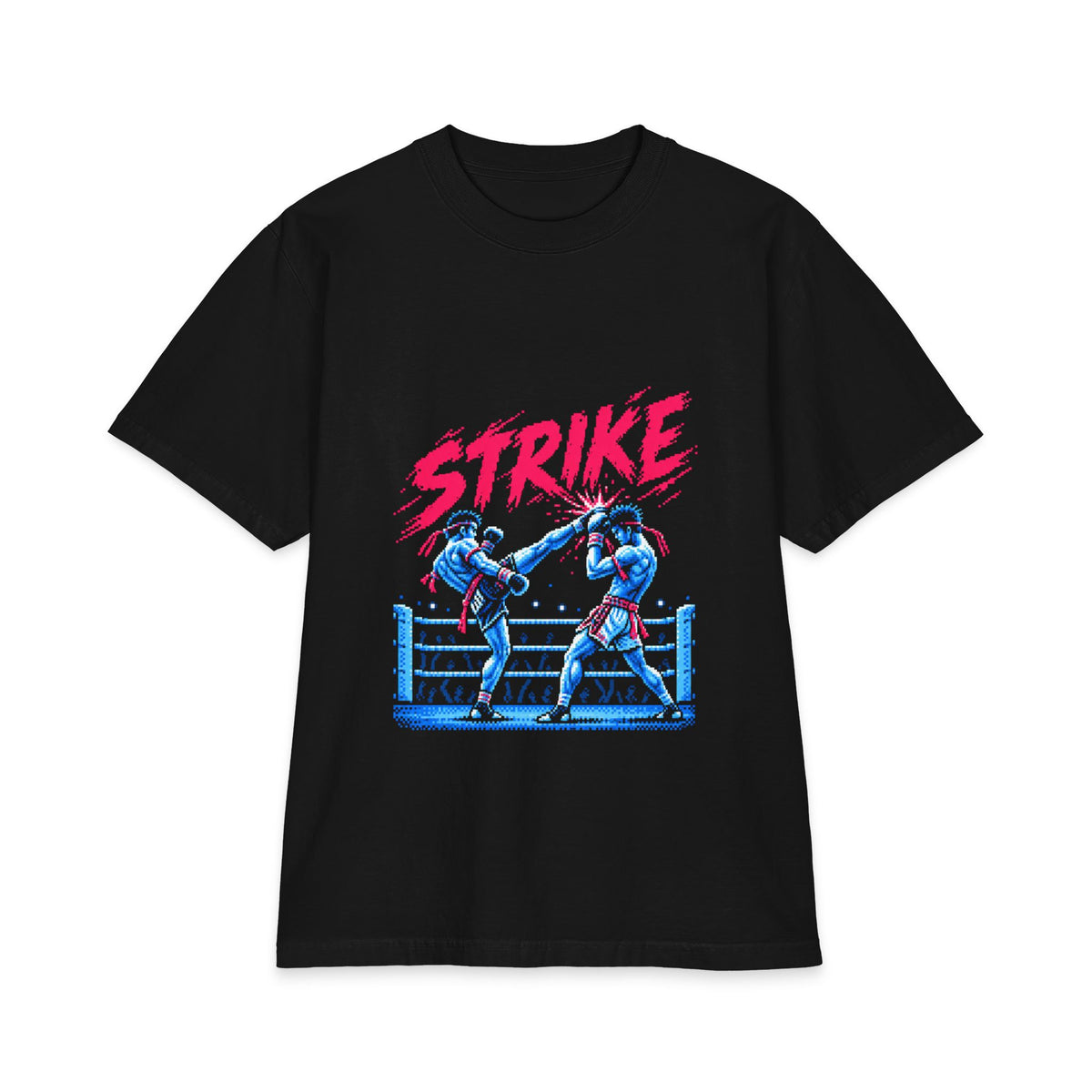 Strike Boxing Tee — Retro Neon Fighters
