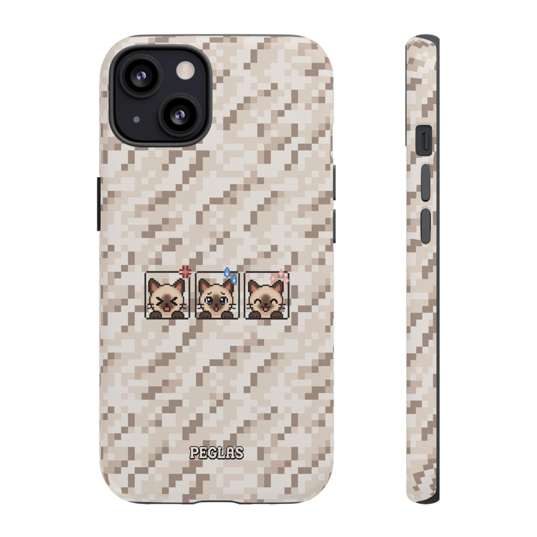 Pixel Cat Emojis Tough Phone Case