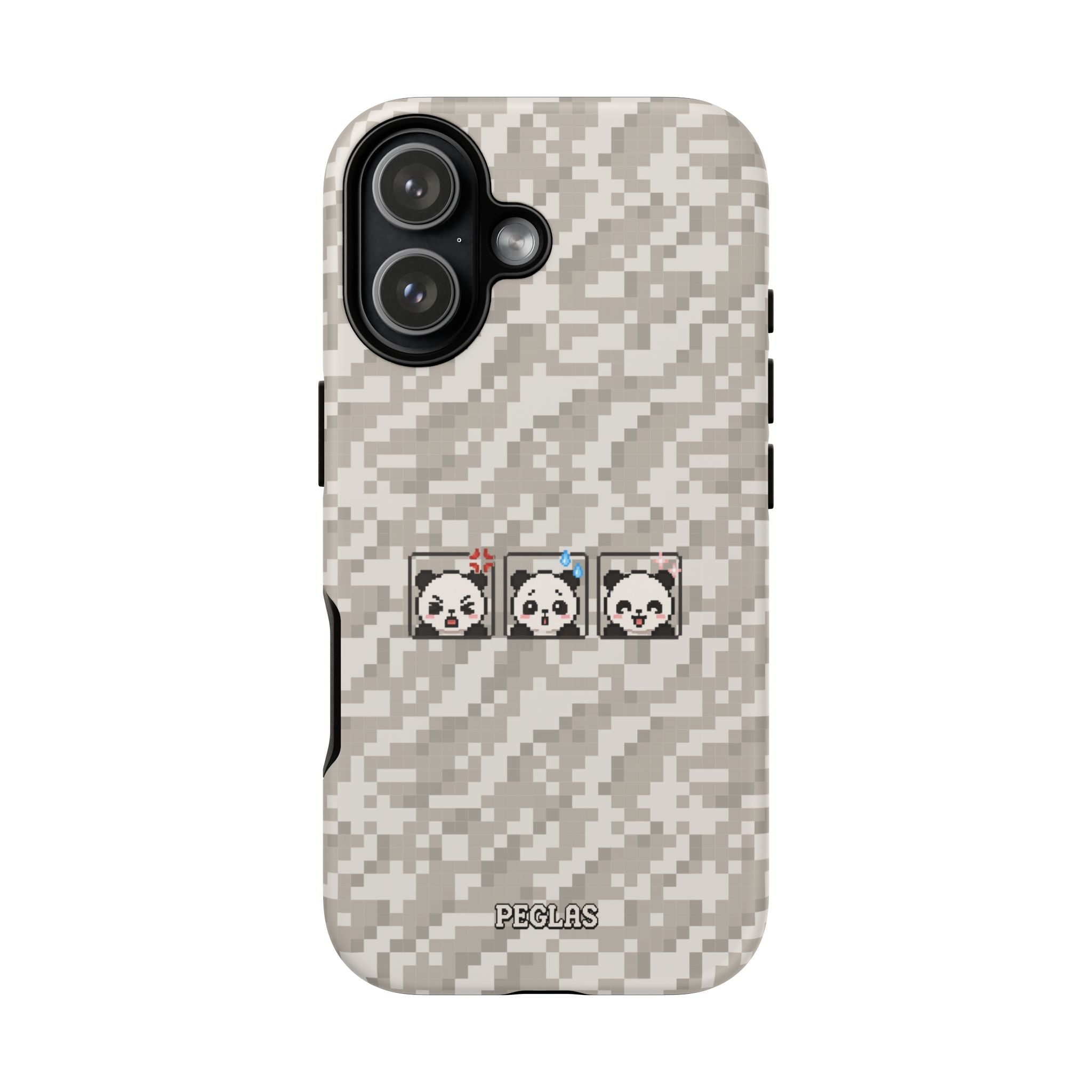 Pixel Panda Emojis Tough Phone Case